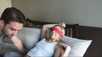 Blonde teen was fucked by stepbrother and his friend