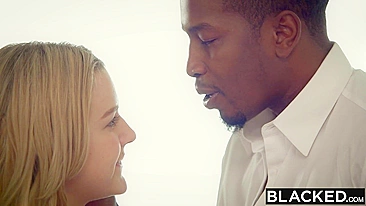 Cute girl builds relationship with black producer by fucking