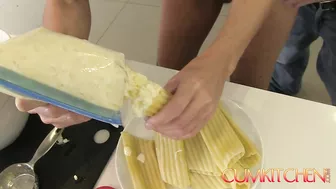 Feisty brunette pornstar India Summer and big-cocked Mark Wood in hot episode of Cum Kitchen show