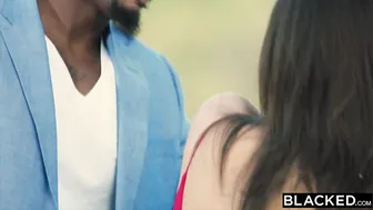 Social-media famous Abella Danger takes black dick out of pants at the first meeting