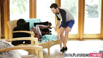 Danny D fucks staggering Ebony with big tits Jai James to keep her inside house