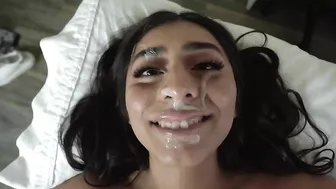 Violet Myers sucks cock and swallows cum. #XXX #TeamSkeet