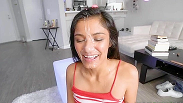 Asian Viva Athena's face is fucked in a POV video. #XXX #TeamSkeet