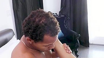 Gorgeous XXX sister with glasses pleases handsome black dude in bed