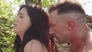 Julia De Lucia's XXX-rated video shows her getting pounded outside.