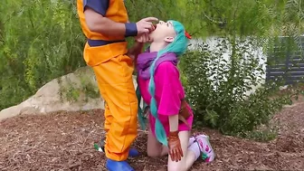 Lucky man has an outdoor oral XXX twosome with the cosplayer babe Lucky man has an outdoor oral XXX twosome with the cosplayer babe