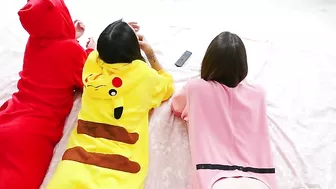 Babe in pink pajamas is fucked by her bestie's XXX hot stepbrother