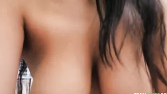 Asian cutie with natural XXX tits rides BF's boner in POV video