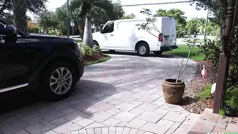 Enticing blonde cheerleader sucks XXX prick outdoors in POV video