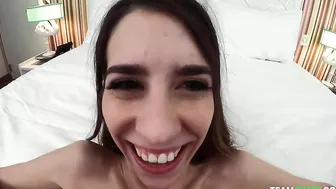 Cameraman fucks and fingers XXX pussy of skinny angel in POV video