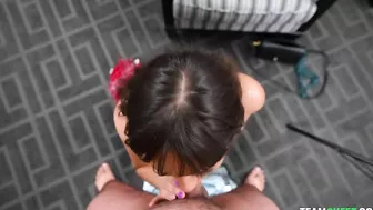 Chick has mouth fucked by boy who captures XXX blowjob on camera