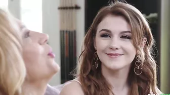 Stepbro's immense XXX dick tastes better when stepmom is watching