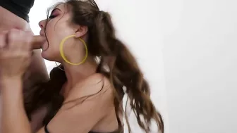 Sexy lips are in man's mind when the chick gives him a XXX blowjob