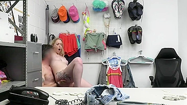 Guy stretches shoplifter's XXX hole with huge cock in the utility room