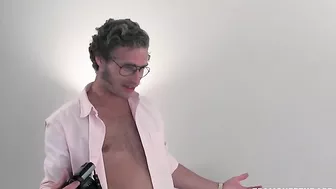 Stepsis takes part in the XXX photoshoot that ends with a blowjob