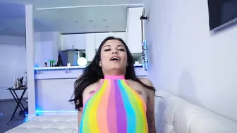 Skinny Asian sexpot rides stepdad's stiff XXX boner in hot POV video
