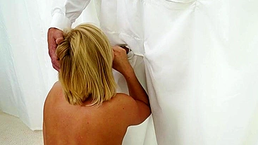 Blonde Mormon girl pleases priest with amazing XXX cock sucking