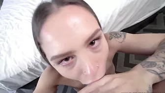 Naked newcomer pleases hung porn agent with sloppy XXX cock sucking