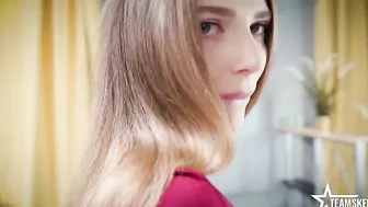 Clothed hottie pleases dude with XXX blowjob and licks his balls