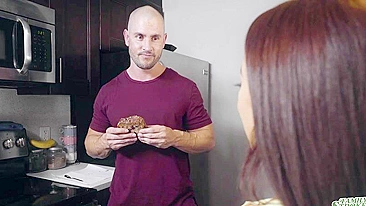 Man distracts cutie from washing the dishes to fuck her XXX twat