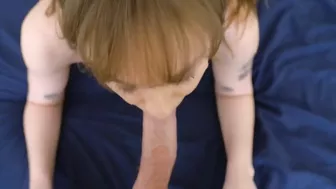 Teen seductress willingly gives sloppy XXX blowjob in POV video