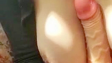 Egyptian mom touches saggy XXX boobs and pussy with favorite dildo