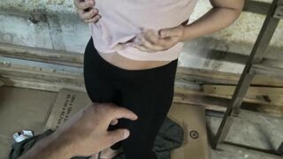 Stud seduced by naughty Arab mom who permits him to touch her XXX tits