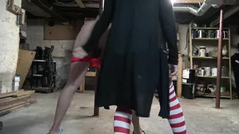 Imperious Arab MILF punishes obedient hubby in the XXX basement