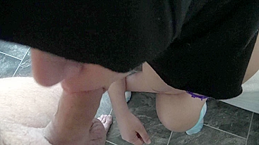 Slutty Arab beauty can't help desire to suck friend's XXX boner