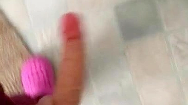 Eccentric Iranian mom with camera in hand brings XXX dildo into toilet