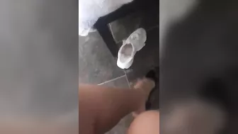 Arab hottie with beautiful XXX legs demonstrates feet on her camera