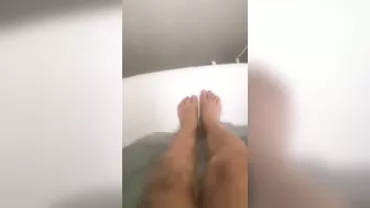 Naughty egyptian mom demonstrates XXX legs while relaxing naked in bath