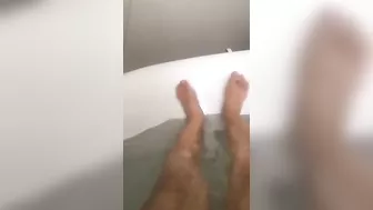 Naughty egyptian mom demonstrates XXX legs while relaxing naked in bath