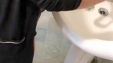 Iranian mom carefully washes her XXX panties after sexual adventures