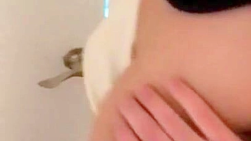 Stud brazenly touches his iranian stepmom's saggy XXX boobs and not only