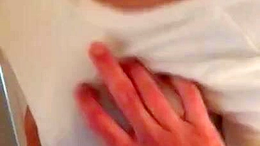 Stud brazenly touches his iranian stepmom's saggy XXX boobs and not only