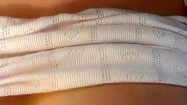 Busty Arab girl worships XXX dildo with her big natural knockers