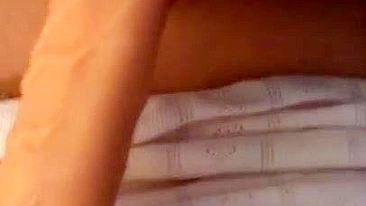 Busty Arab girl worships XXX dildo with her big natural knockers