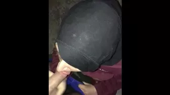 Unfaithful Arab mom in hijab gives horny neighbor nice XXX blowjob