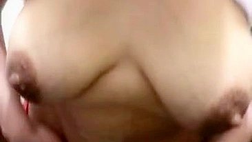Pretty Arab mom shows her saggy XXX melons and sweet hairy pussy