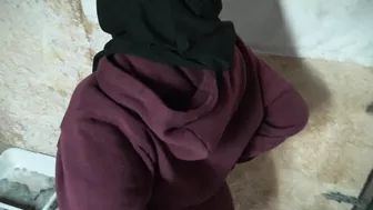 Arab mom whips out XXX melons and teases lover with her sweet pussy