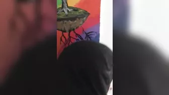 Horny boss drags maid in hijab into XXX quickie in standing doggy