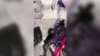 Eccentric Arab mom demonstrates on cam her collection of XXX toys