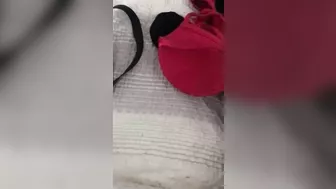 Eccentric Arab mom demonstrates on cam her collection of XXX toys