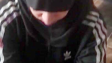 Intense XXX handjob by girl in a hijab in the first-person video