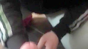 Intense XXX handjob by girl in a hijab in the first-person video