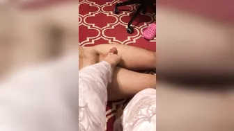 XXX surprise for husband from Arab mom who rubs penis with her feet