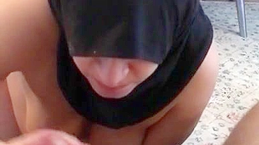 Egypt mom masturbates husband's small cock to powerful XXX cumshot