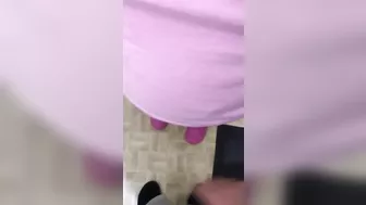 XXX Aribic mom moans while stepson jerks off to hairy pussy under big belly