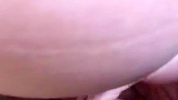 XXX Aribic mom moans while stepson jerks off to hairy pussy under big belly